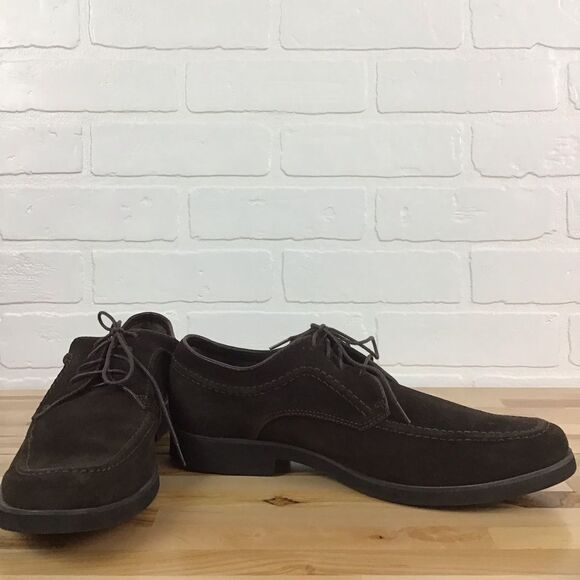 HUSH Puppies men shies maroon brown suede leather classic dress comfortable 8 - Picture 6 of 16